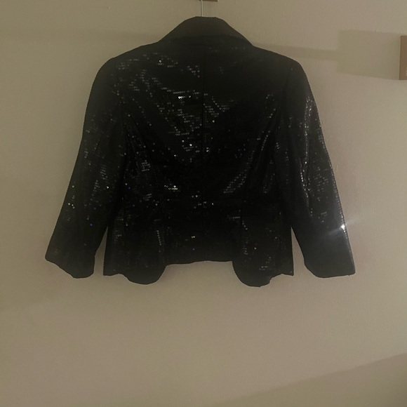PATRICIA FIELD BLACK SEQUIN BLAZER Sex & The City Size Vintage with Tags SZ 6 - Picture 9 of 9